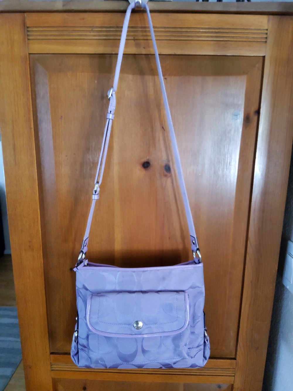 Coach Kyra Signature Crossbody Lavender Vintage VGUC F16550 - Picture 11 of 15